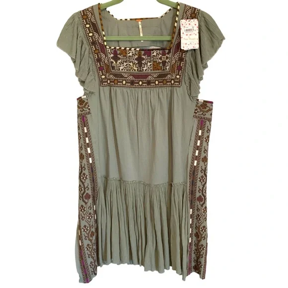 free people embroidered shift dress Free People Women's Willow Embroidered Cotton Mini Dress